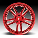 Asanti Black Label ABL33 Reign Candy Red Custom Wheels 5